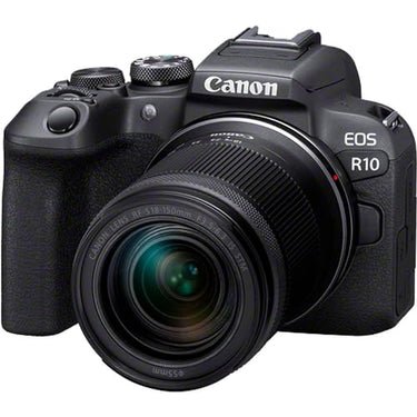 Canon EOS R10 Kamera spiegellose Camera + RF-S 18-150mm F4.5-6.3 is STM Objektiv (Hybridkamera, DSLR Upgrade, 15 B/s, 4K Videos, Dual Pixel CMOS AF II Fokussystem, WLAN) schwarz im Sale